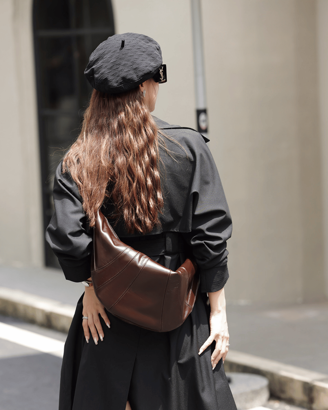 Sac en cuir de luxe Valsenia Banana Curve