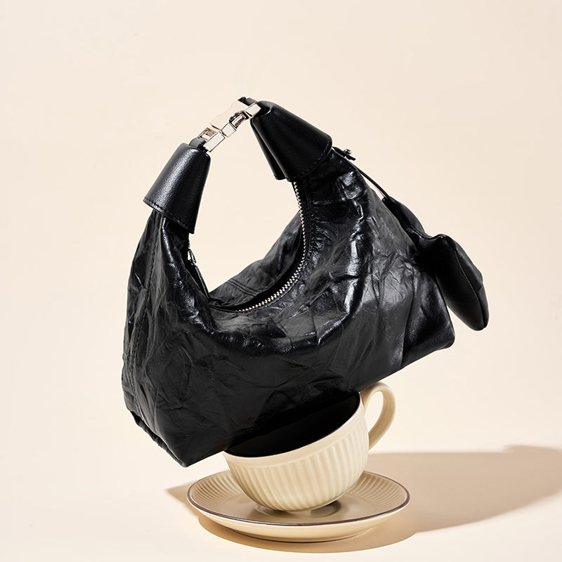 Valsenia Noir Crinkle Mini-Tasche