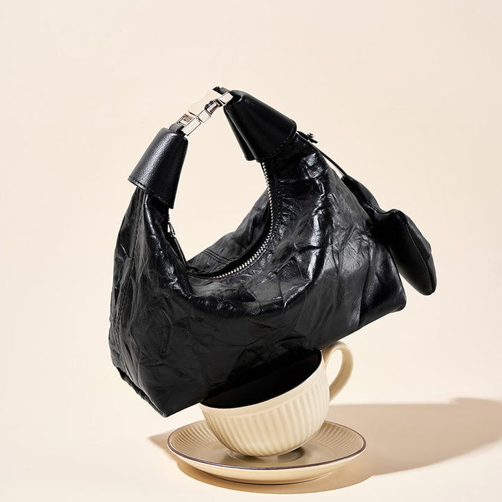 Valsenia Noir Crinkle Mini-Tasche