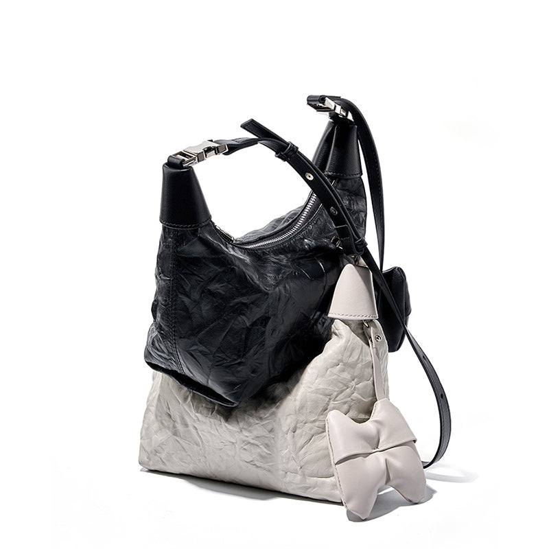 Valsenia Noir Crinkle Mini-Tasche