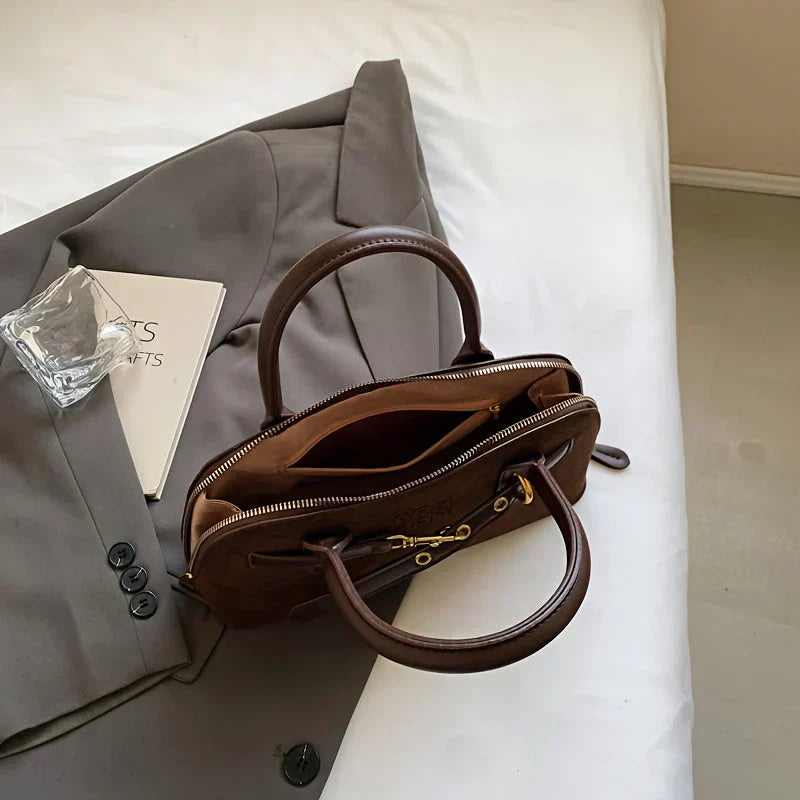 Valsenia Small vintage suede handbag and shoulder bag