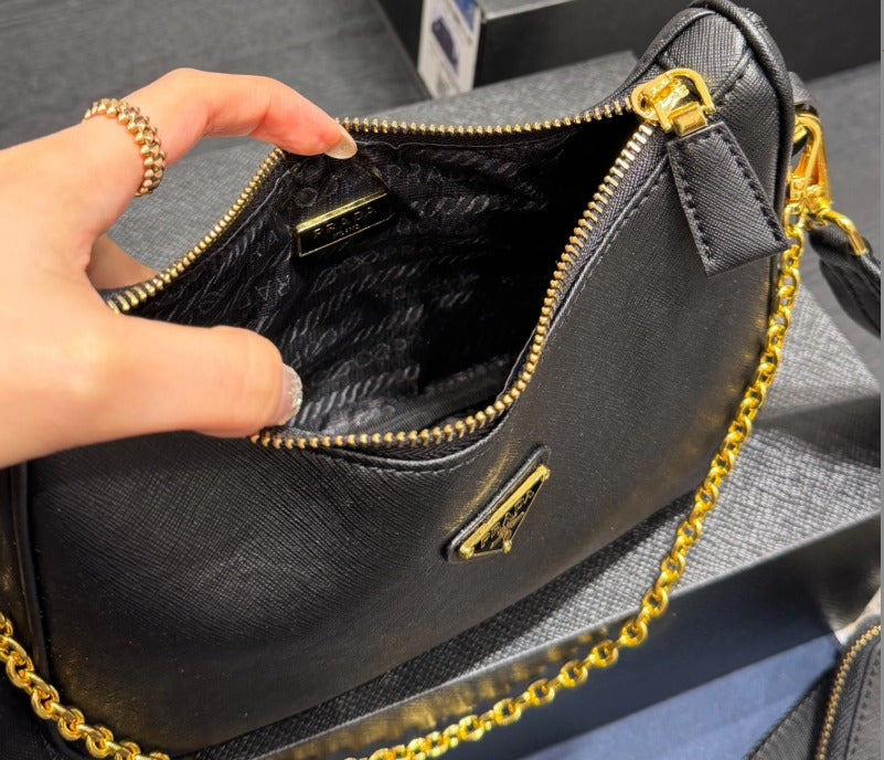 Valsenia Prada Re-Edition 2005 Saffiano Leather Bag.