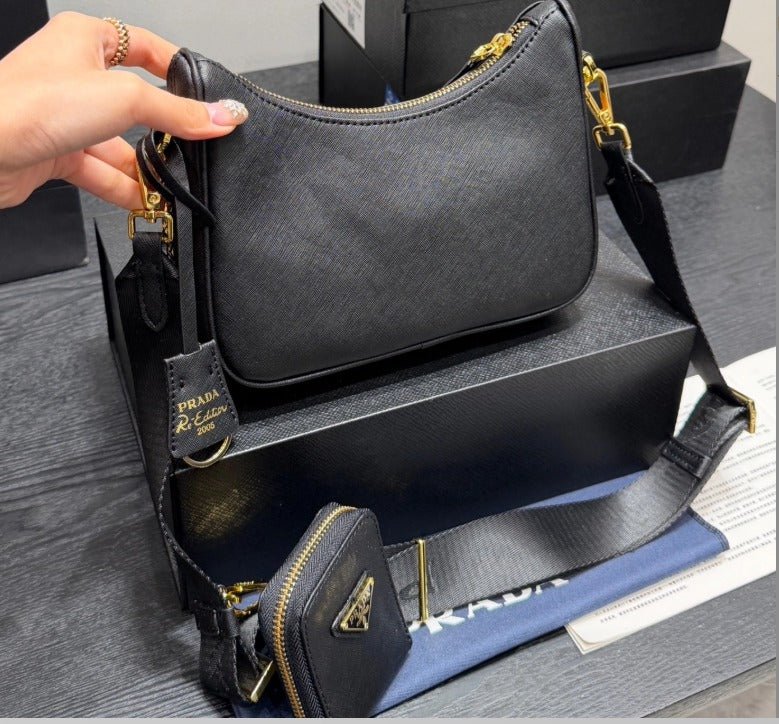 Valsenia Prada Re-Edition 2005 Saffiano Leather Bag.