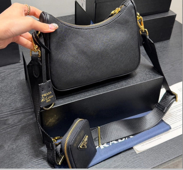 Valsenia Prada Re-Edition 2005 Saffiano Leather Bag.