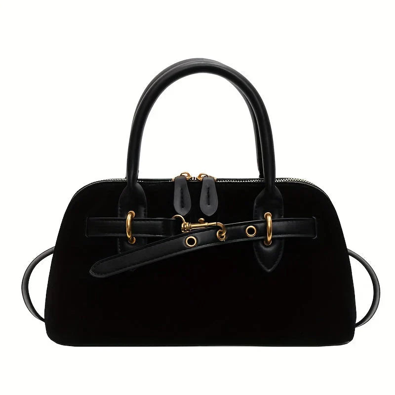 Valsenia Small vintage suede handbag and shoulder bag