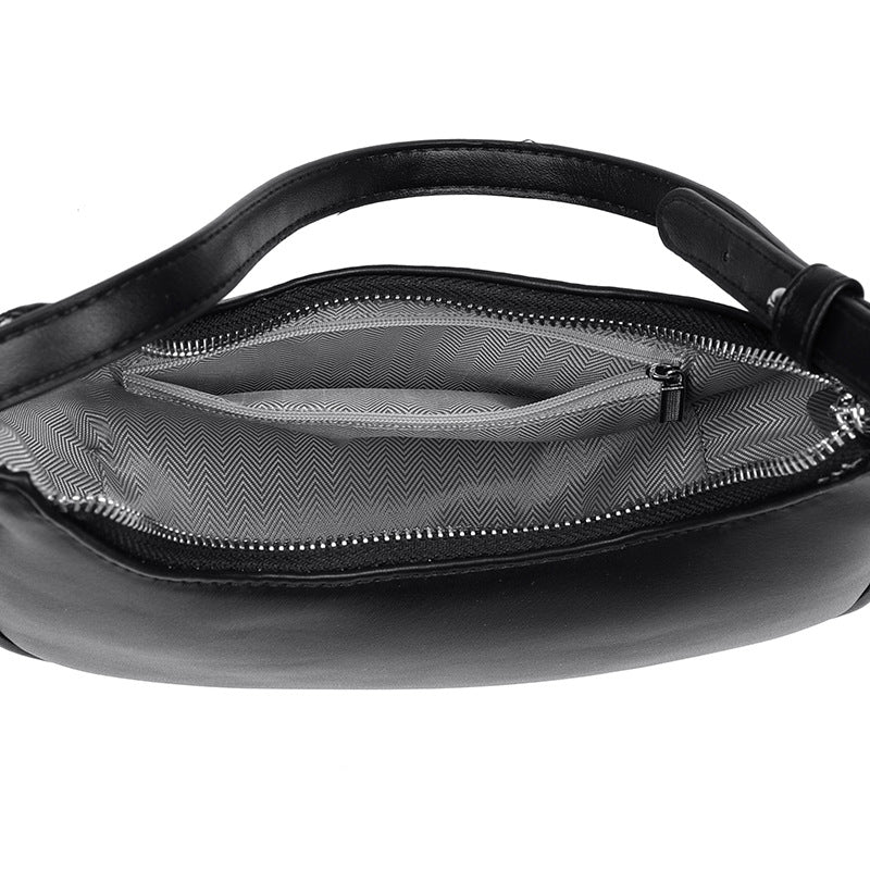 Valsenia Half-moon shaped leather bag
