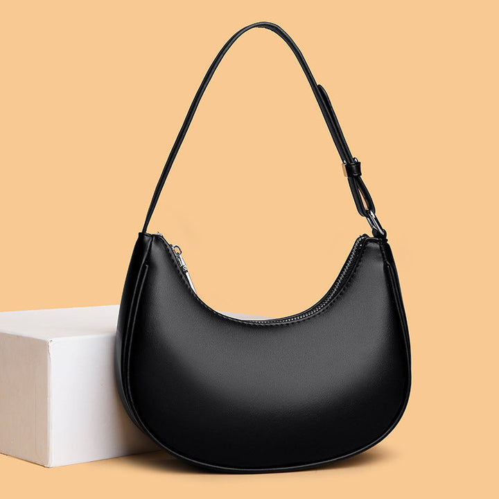 Valsenia Half-moon shaped leather bag